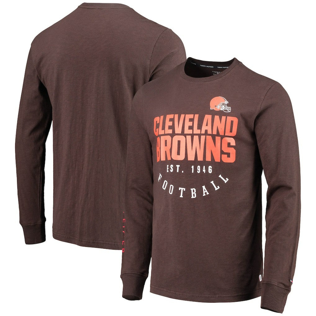 Cleveland Browns Tommy Hilfiger Peter Long Sleeve T-Shirt Brown - NFL