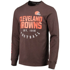 Cleveland Browns Tommy Hilfiger Peter Long Sleeve T-Shirt Brown - NFL