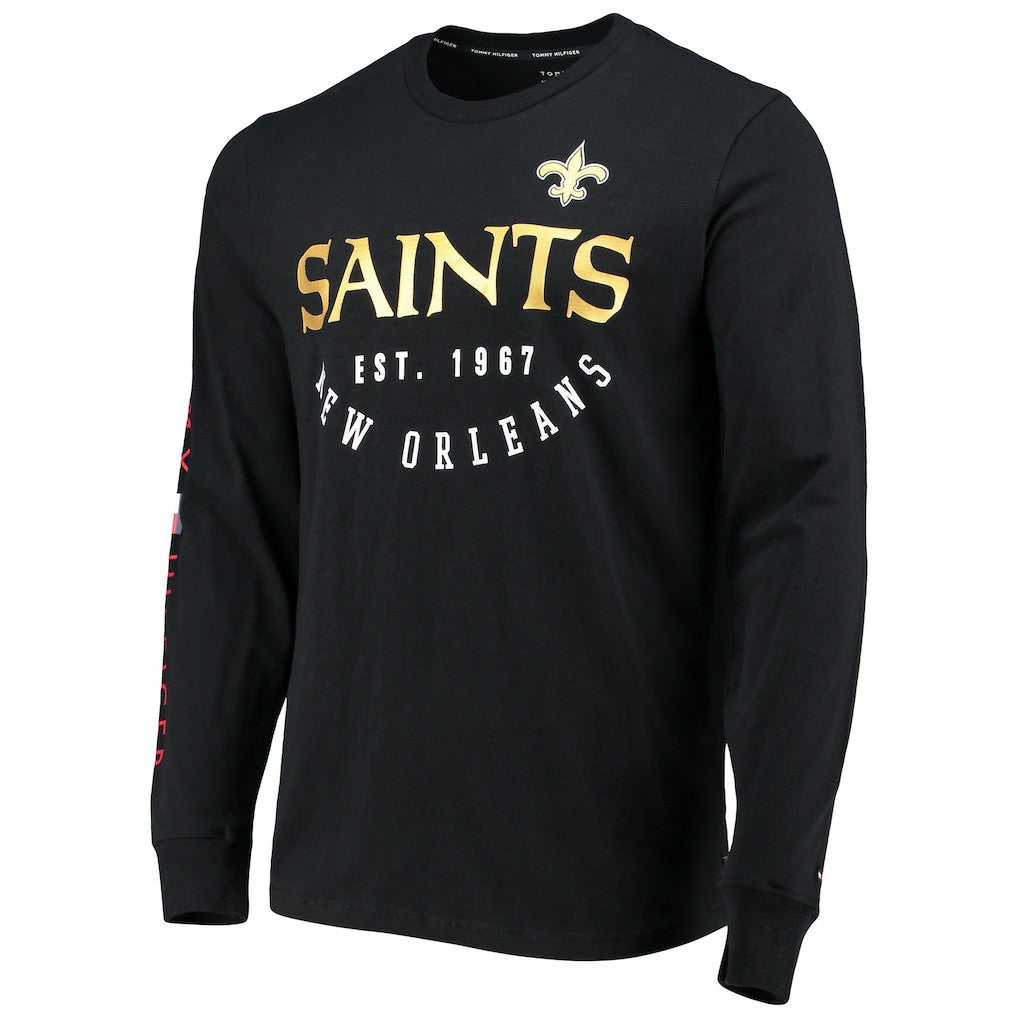 New Orleans Saints Tommy Hilfiger Peter Long Sleeve T-Shirt Black - NFL