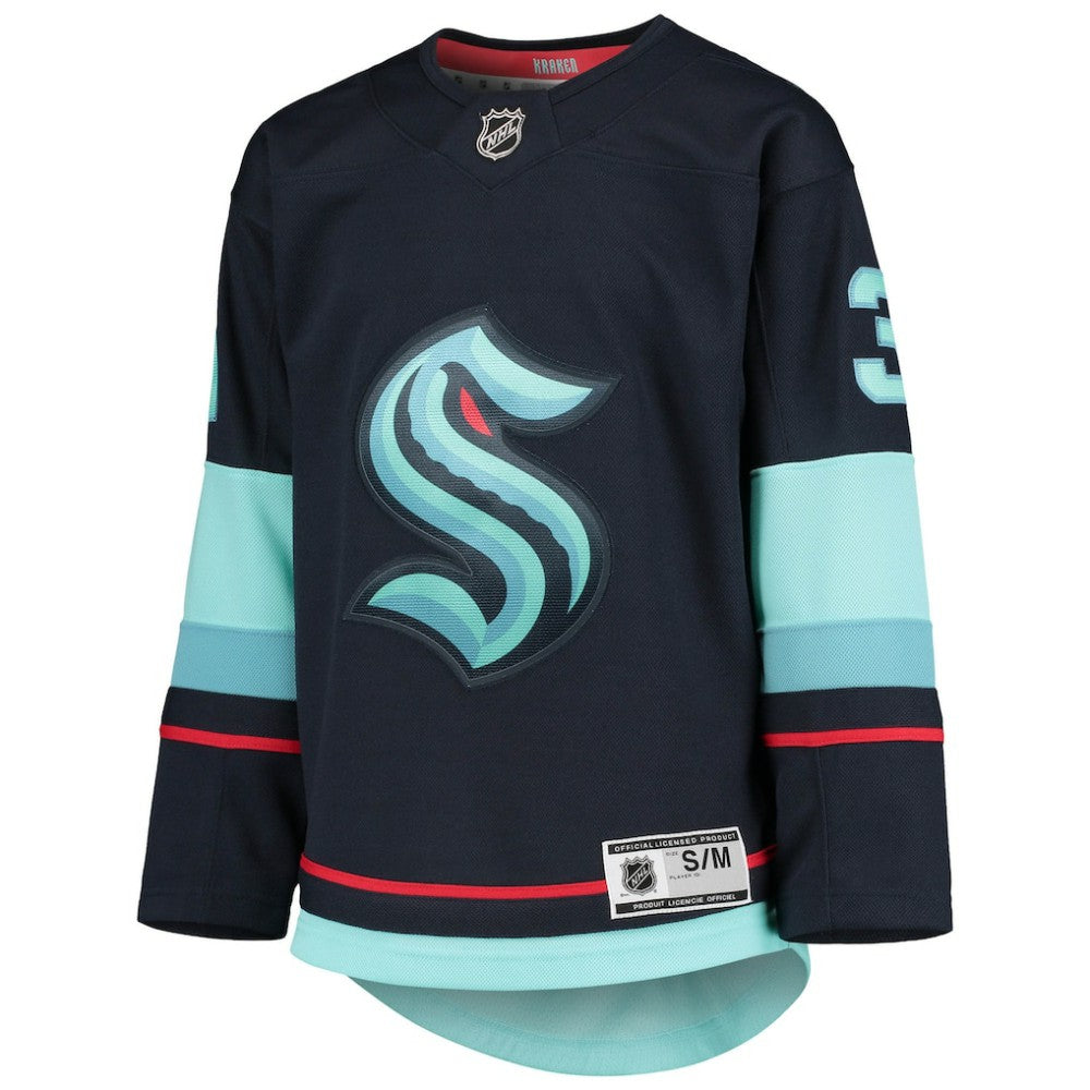 Philipp Grubauer Seattle Kraken Youth Home Premier Player Jersey - Deep Sea Blue | NHL Jerseys