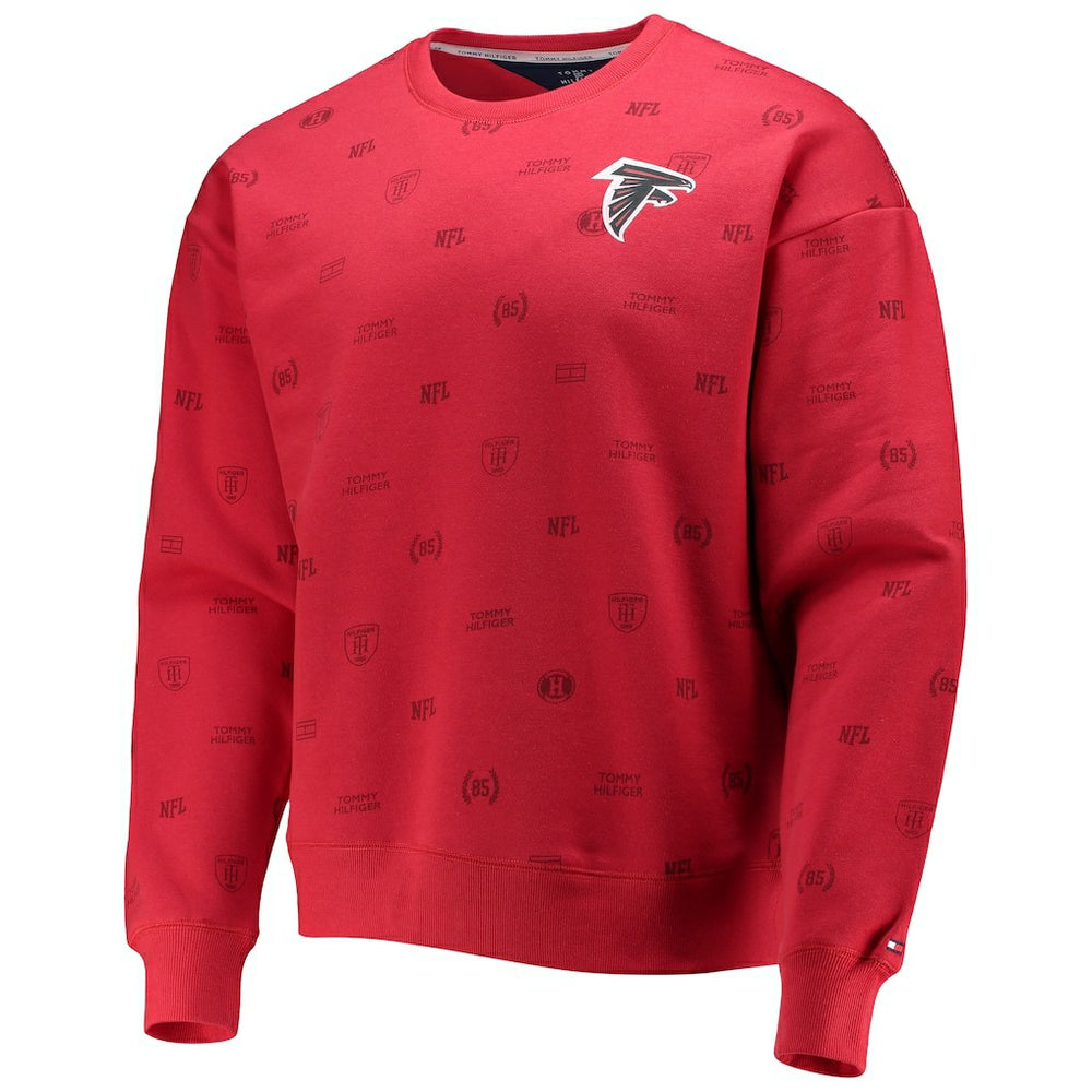 Atlanta Falcons Tommy Hilfiger Reid Graphic Pullover Sweatshirt Red - NFL