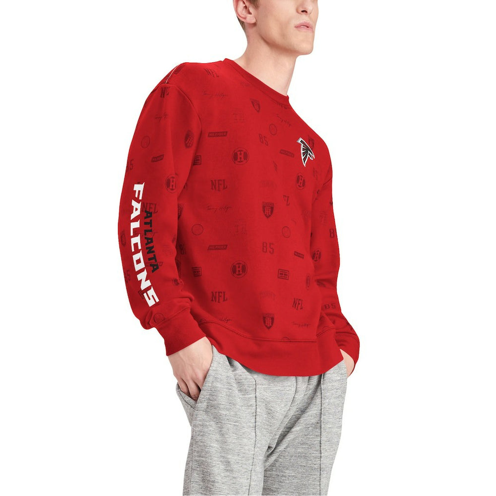 Atlanta Falcons Tommy Hilfiger Reid Graphic Pullover Sweatshirt Red - NFL