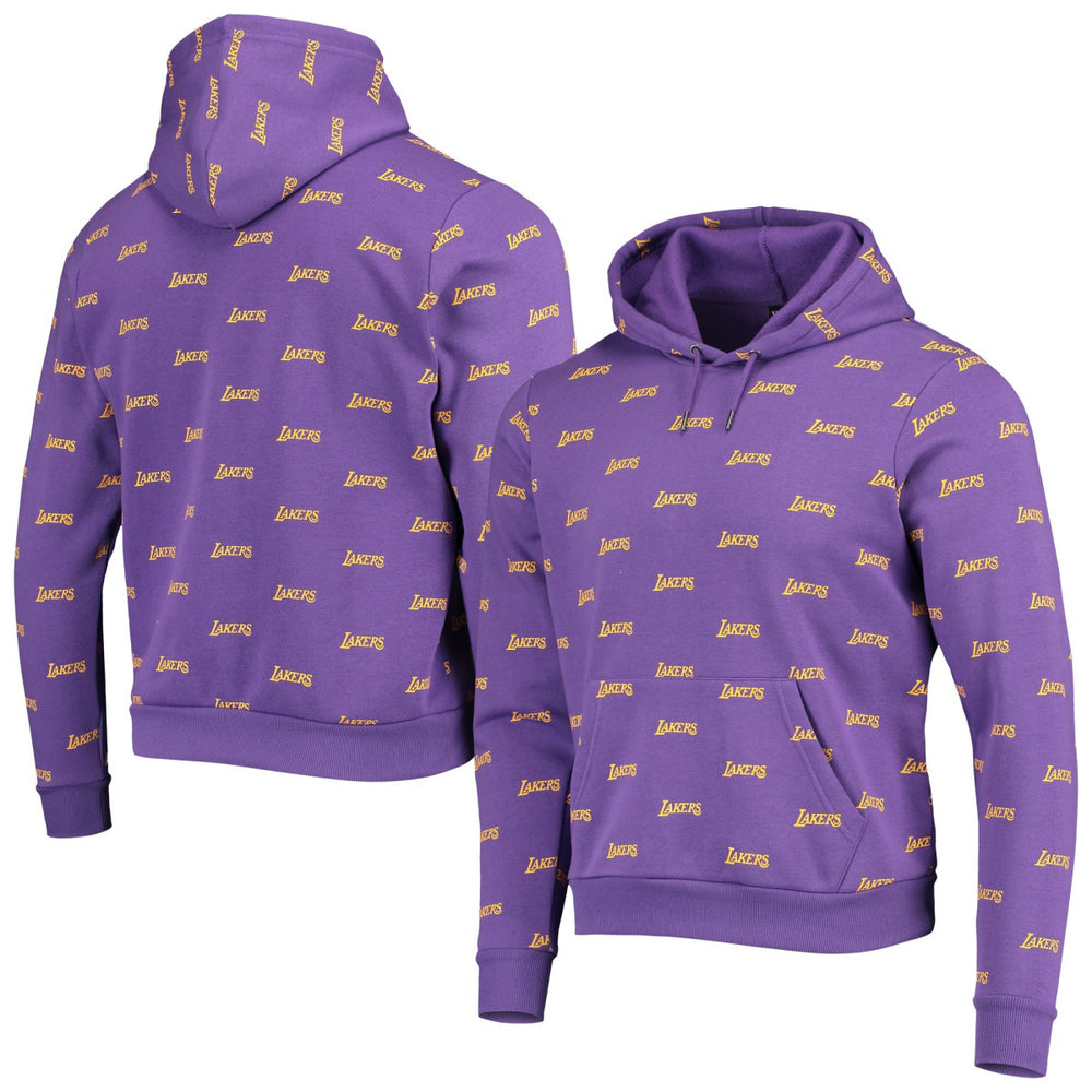 NBA - Los Angeles Lakers The Wild Collective Unisex Allover Logo Pullover Hoodie - Purple