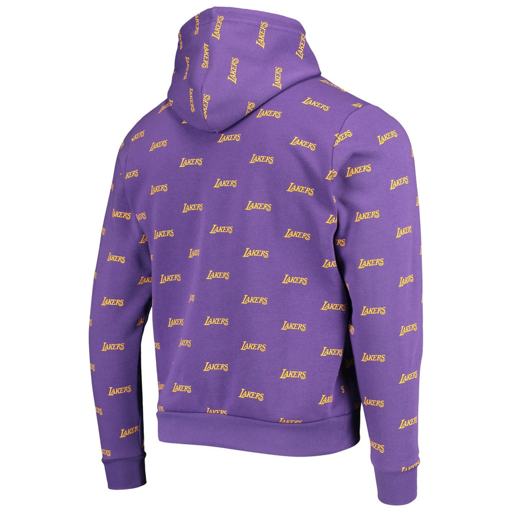 NBA - Los Angeles Lakers The Wild Collective Unisex Allover Logo Pullover Hoodie - Purple