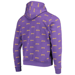 NBA - Los Angeles Lakers The Wild Collective Unisex Allover Logo Pullover Hoodie - Purple