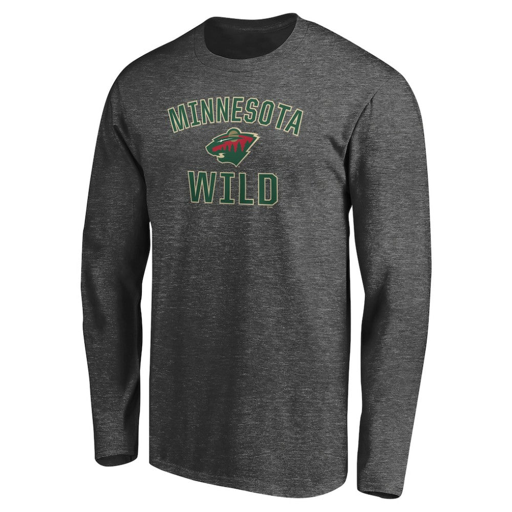 Minnesota Wild - Victory Arch Long Sleeve T-Shirt Charcoal