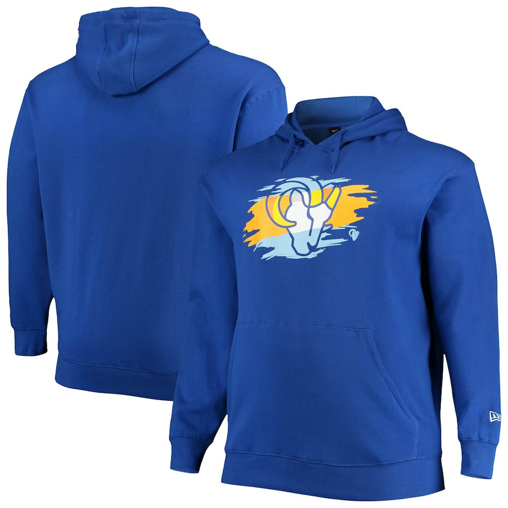 Los Angeles Rams New Era Big & Tall Primary Logo Pullover Hoodie Royal - NFL