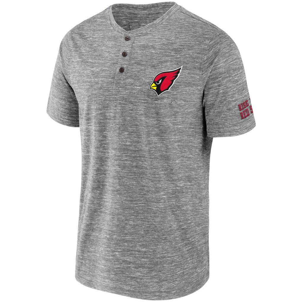 Arizona Cardinals NFL x Darius Rucker Collection Slub Henley T-Shirt Heathered Gray - Fanatics
