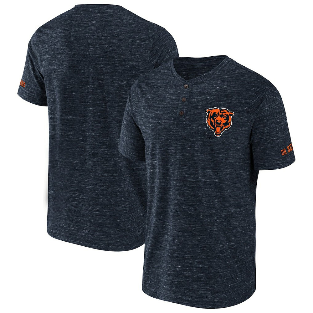 Chicago Bears NFL x Darius Rucker Collection Slub Henley T-Shirt Navy - Fanatics