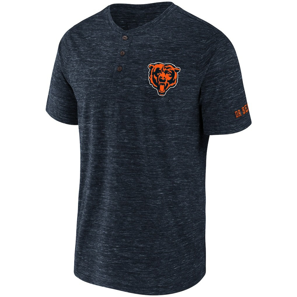 Chicago Bears NFL x Darius Rucker Collection Slub Henley T-Shirt Navy - Fanatics