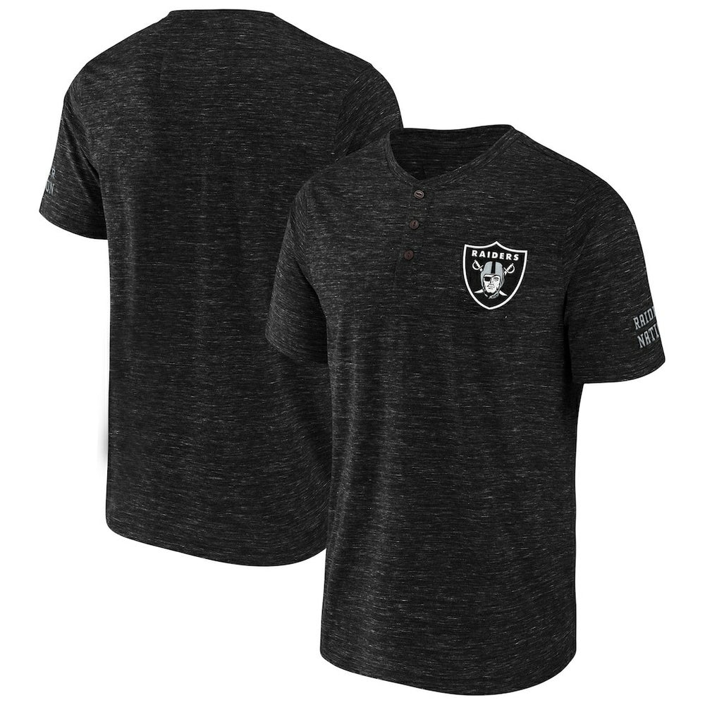 Las Vegas Raiders NFL x Darius Rucker Collection Slub Henley T-Shirt Black - Fanatics