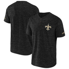 New Orleans Saints NFL x Darius Rucker Collection Slub Henley T-Shirt Black - Fanatics