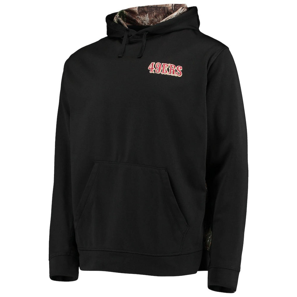San Francisco 49ers Dunbrooke Logo Ranger Pullover Hoodie Black/Realtree Camo - NFL
