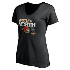 Ottawa Senators - Women's Battle of the North V-Neck T-Shirt Black