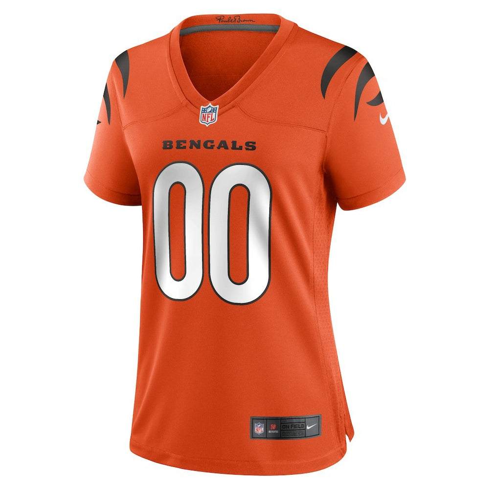Cincinnati Bengals Women's Alternate Game Custom Jersey Orange - Nike