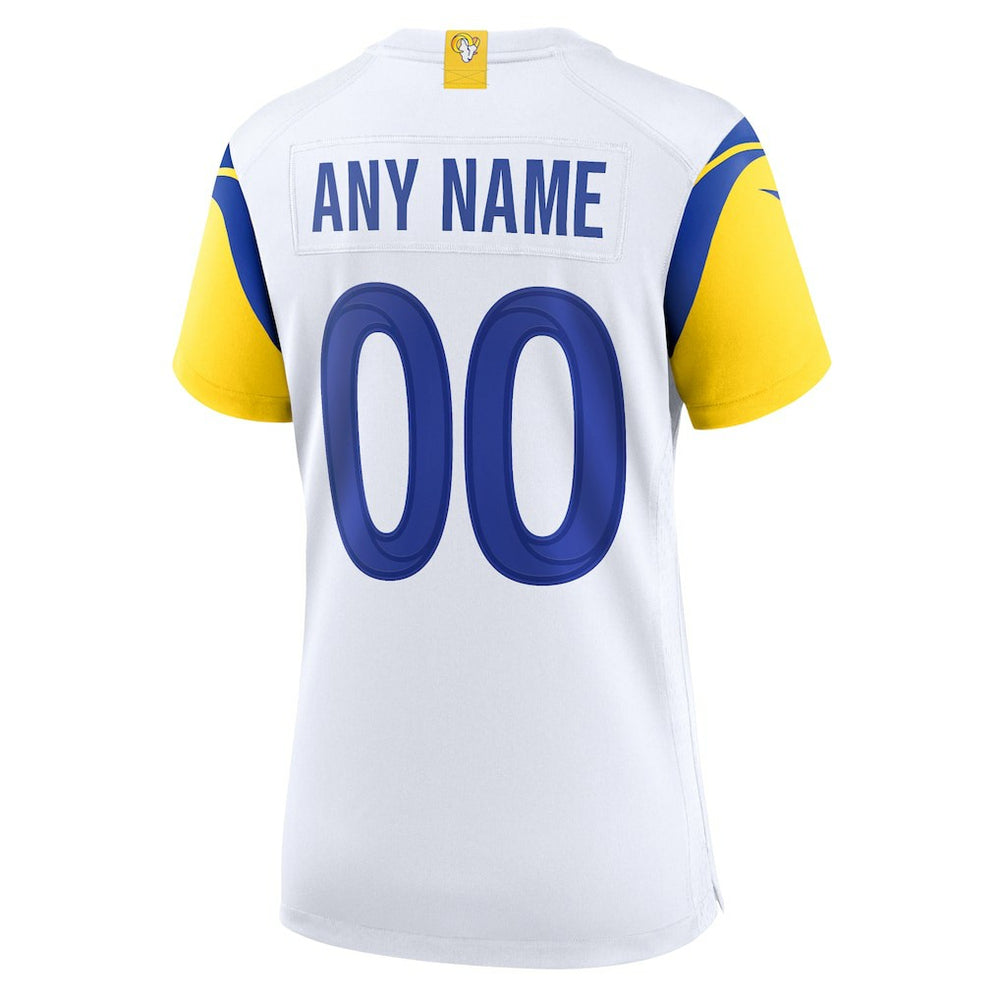 Los Angeles Rams Women's Alternate Custom Jersey White - Nike