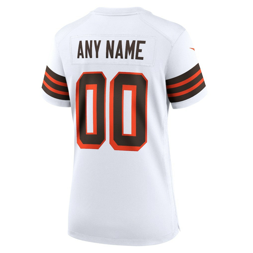 Cleveland Browns Women's 1946 Collection Alternate Custom Jersey White - Nike