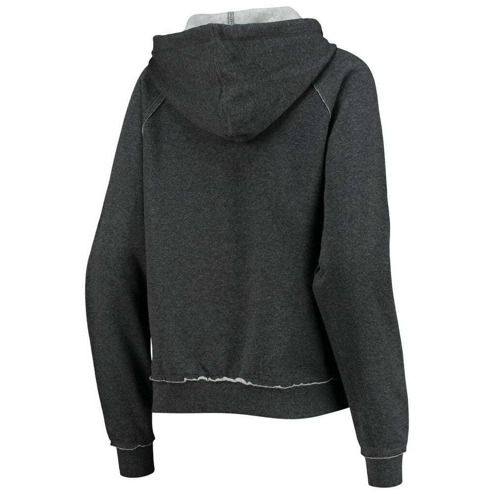 New Orleans Saints New Era Women's Script Fleece Raglan Pullover Hoodie Charcoal - NFL