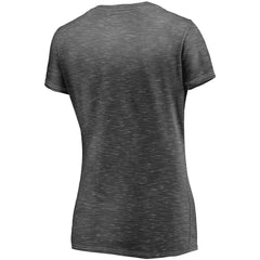Pittsburgh Steelers Women's League Leader Space Dye V-Neck T-Shirt Charcoal - Fanatics