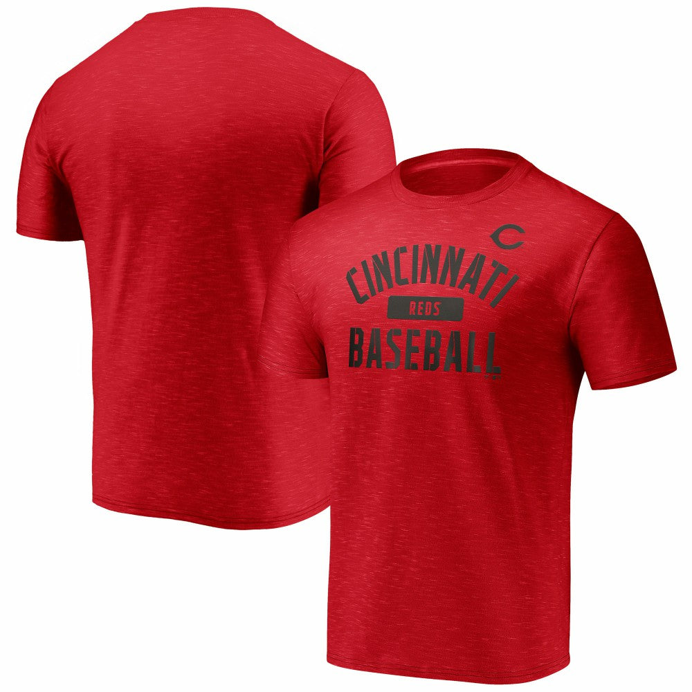 Cincinnati Reds Fanatics Primary Pill Space Dye T-Shirt discount