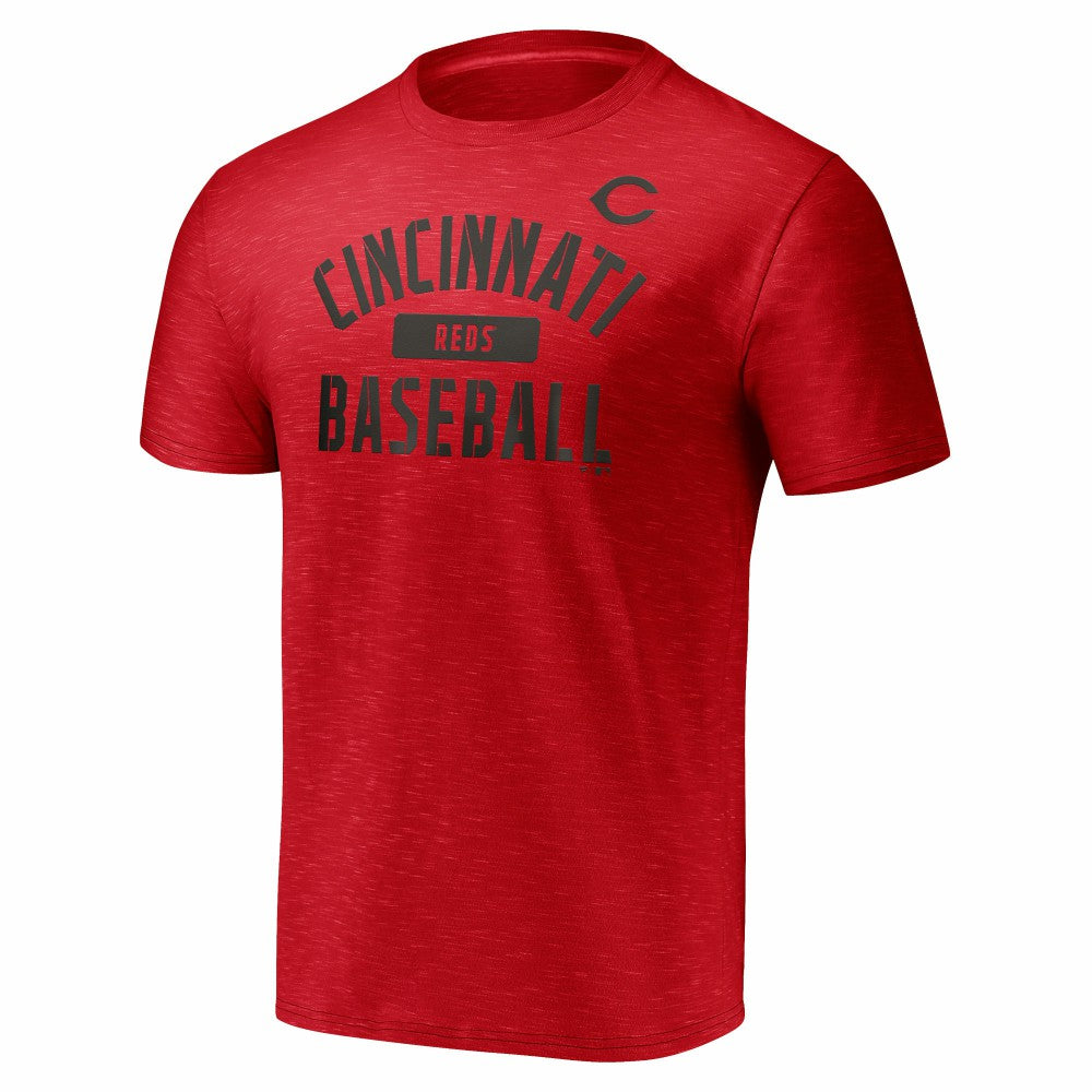 Cincinnati Reds Fanatics Primary Pill Space Dye T-Shirt discount