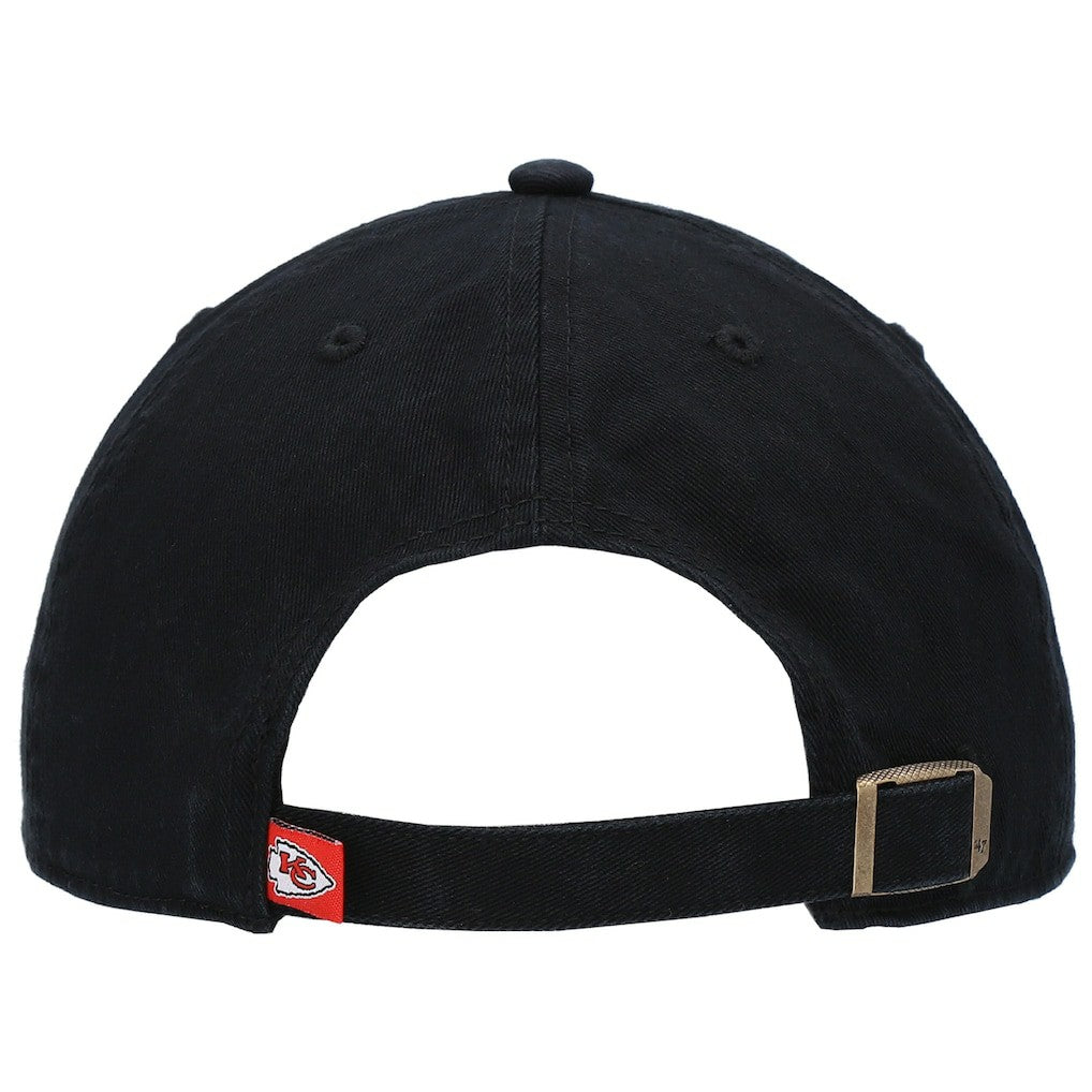 Kansas City Chiefs '47 Clean Up Script Adjustable Hat Black - 47 brand