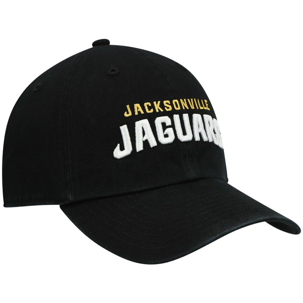 Jacksonville Jaguars '47 Clean Up Script Adjustable Hat Black - 47 brand