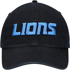 Detroit Lions '47 Clean Up Script Adjustable Hat Black - 47 brand