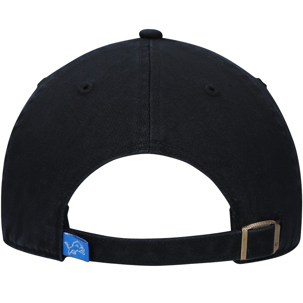 Detroit Lions '47 Clean Up Script Adjustable Hat Black - 47 brand