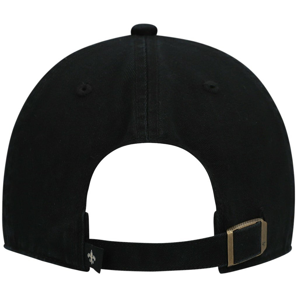 New Orleans Saints '47 Clean Up Script Adjustable Hat Black - 47 brand
