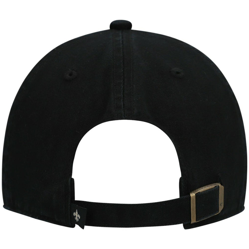 New Orleans Saints '47 Clean Up Script Adjustable Hat Black - 47 brand