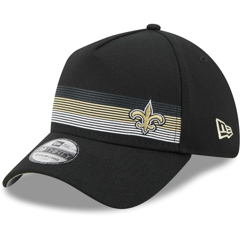 New Orleans Saints New Era Flawless Stripe 39THIRTY Flex Hat Black - NFL