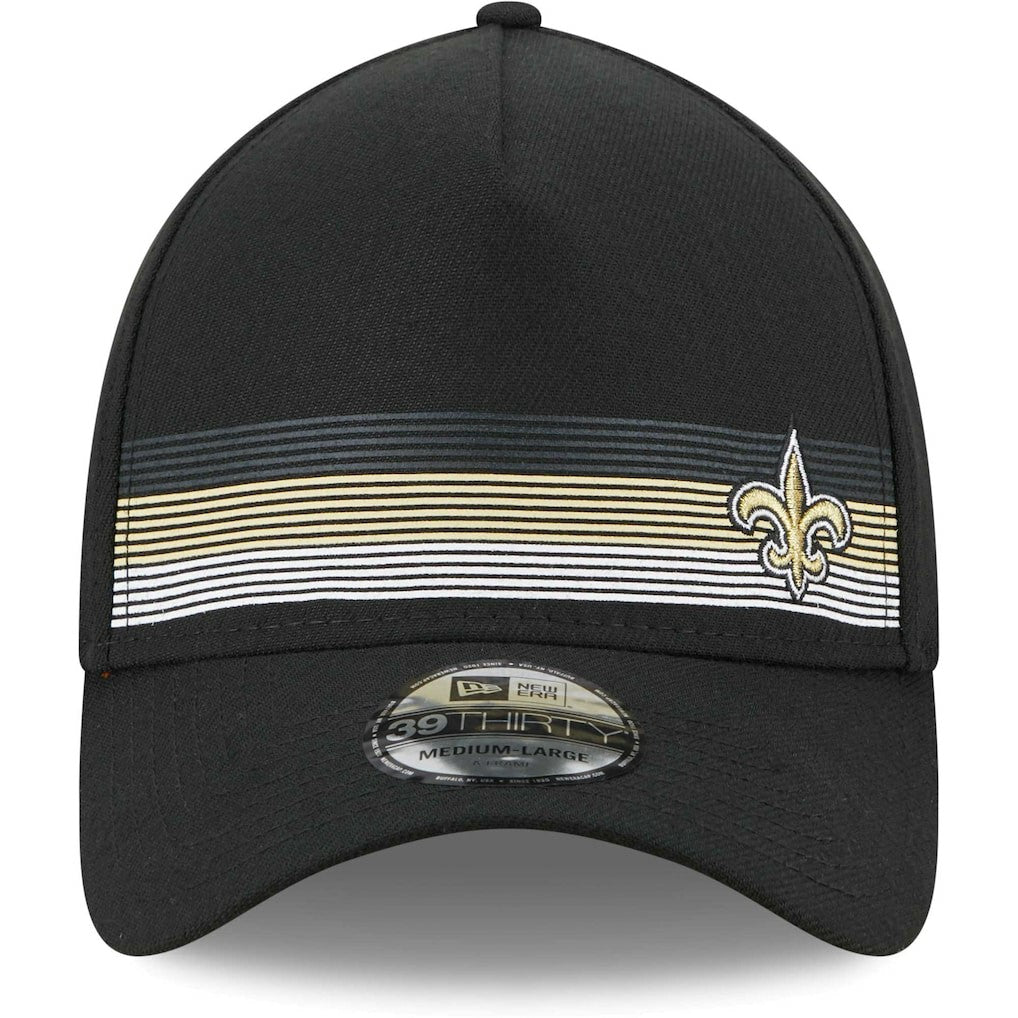 New Orleans Saints New Era Flawless Stripe 39THIRTY Flex Hat Black - NFL