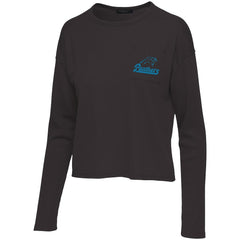 Carolina Panthers Junk Food Women's Pocket Thermal Long Sleeve T-Shirt Black - NFL