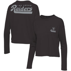 Las Vegas Raiders Junk Food Women's Pocket Thermal Long Sleeve T-Shirt Black - NFL