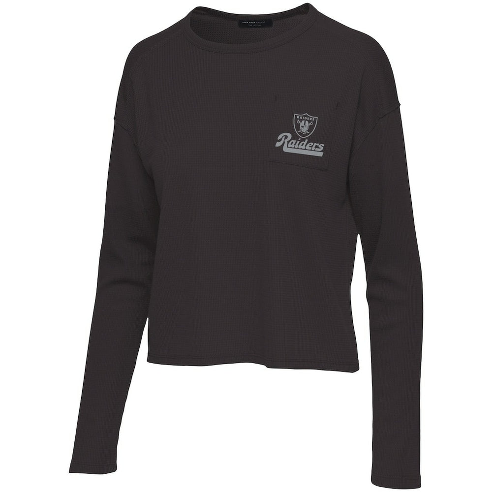 Las Vegas Raiders Junk Food Women's Pocket Thermal Long Sleeve T-Shirt Black - NFL