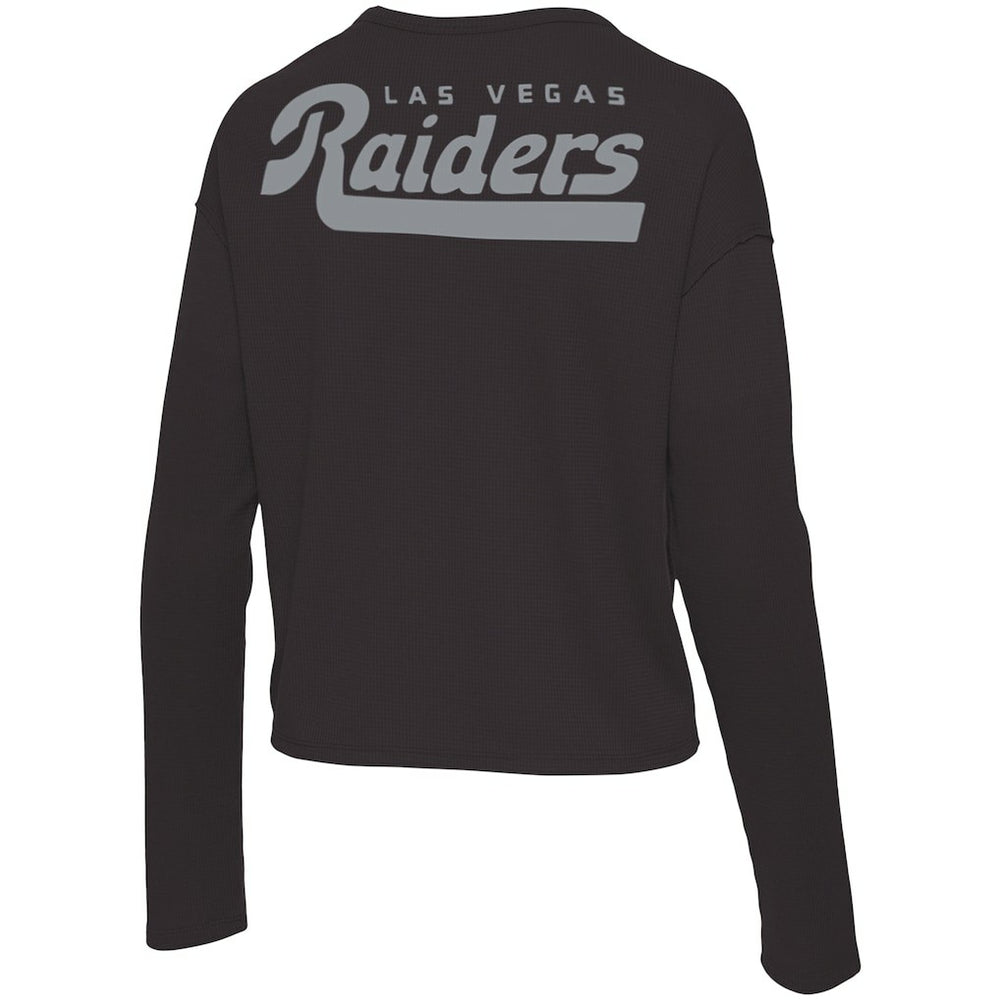 Las Vegas Raiders Junk Food Women's Pocket Thermal Long Sleeve T-Shirt Black - NFL