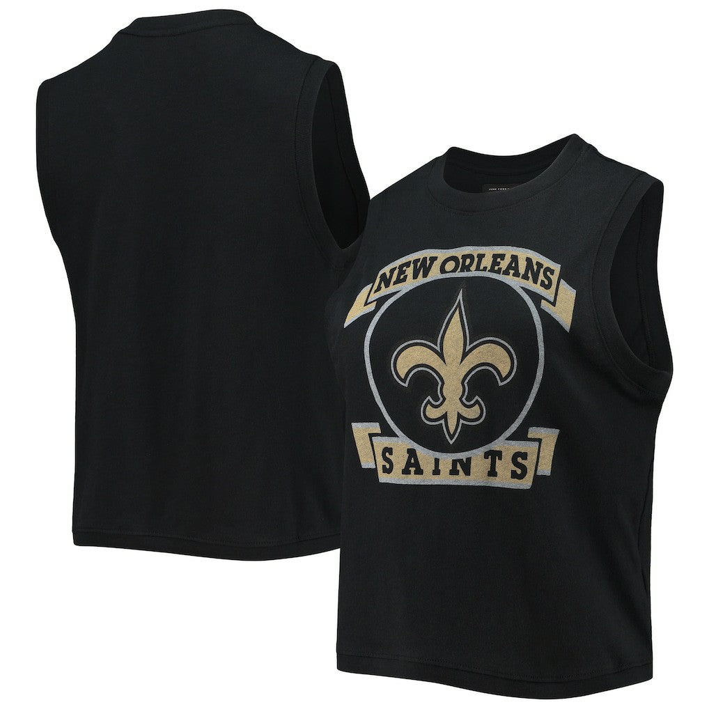 New Orleans Saints Junk Food Women's Rib Ranger Muscle Tank Top Black - NFL