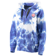 Chicago Cubs DKNY Sport Women's Dakota Tie-Dye Half-Zip Hoodie discount