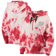 Washington Nationals DKNY Sport Women's Dakota Tie-Dye Half-Zip Hoodie for sale