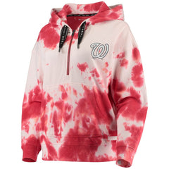 Washington Nationals DKNY Sport Women's Dakota Tie-Dye Half-Zip Hoodie for sale