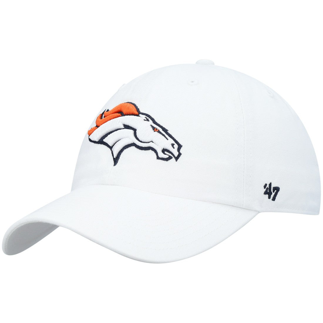 Denver Broncos '47 Clean Up Adjustable Hat White - 47 brand