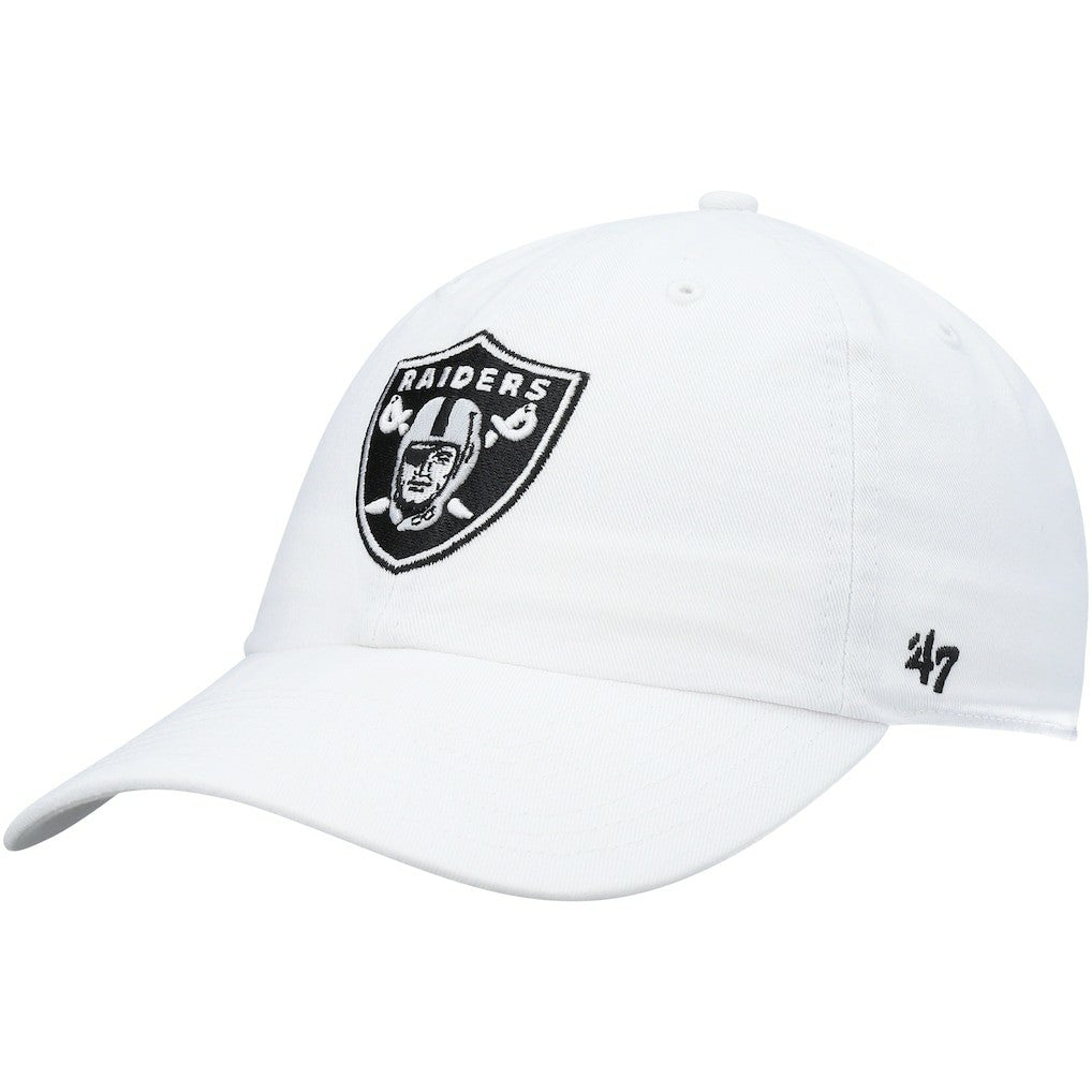 Las Vegas Raiders '47 Clean Up Adjustable Hat White - 47 brand