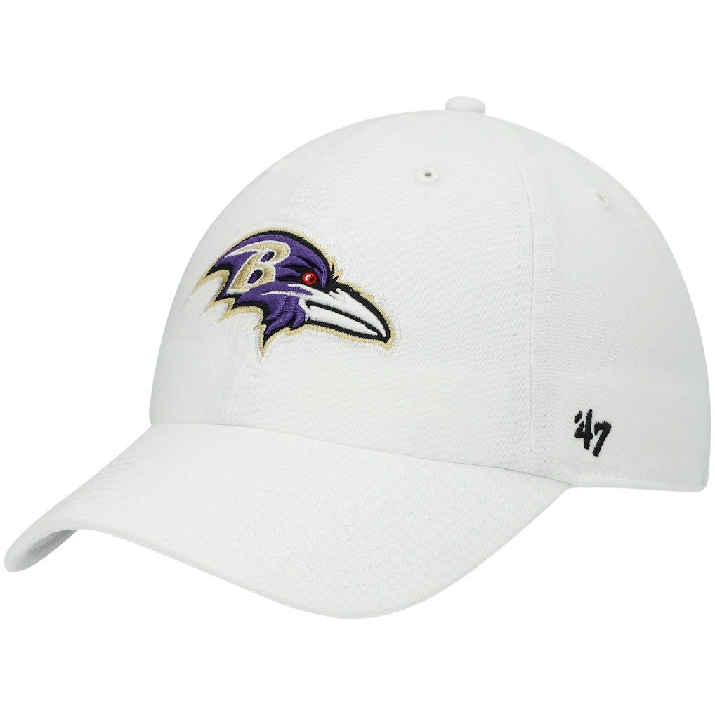 Baltimore Ravens '47 Clean Up Adjustable Hat White - 47 brand