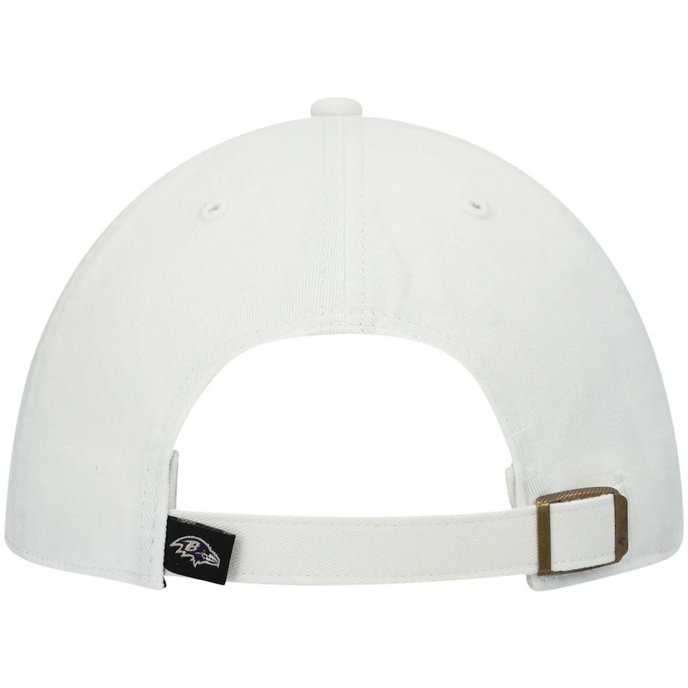 Baltimore Ravens '47 Clean Up Adjustable Hat White - 47 brand