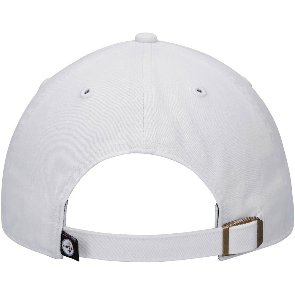 Pittsburgh Steelers '47 Logo Clean Up Adjustable Hat White - 47 brand