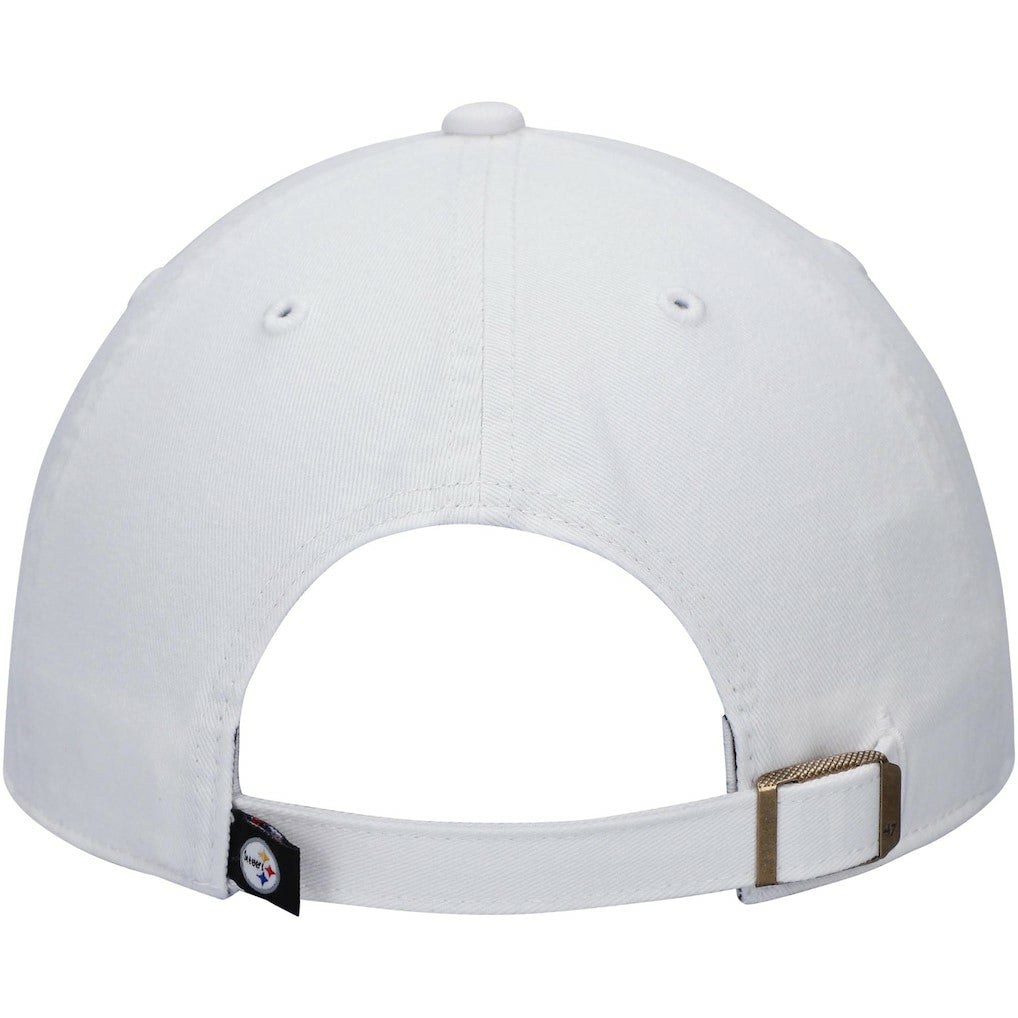 Pittsburgh Steelers '47 Clean Up Adjustable Hat White - 47 brand