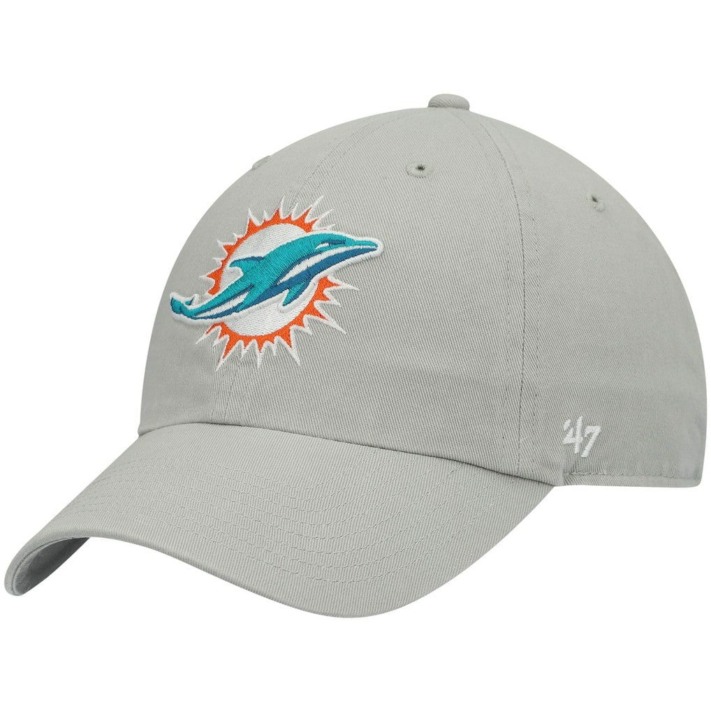 Miami Dolphins '47 Clean Up Adjustable Hat Gray - 47 brand