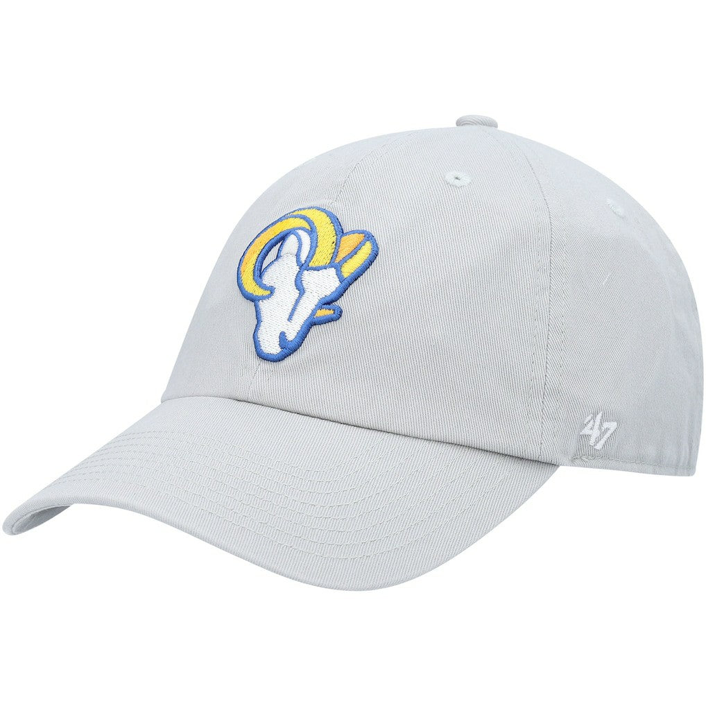 Los Angeles Rams '47 Logo Clean Up Adjustable Hat Gray - 47 brand
