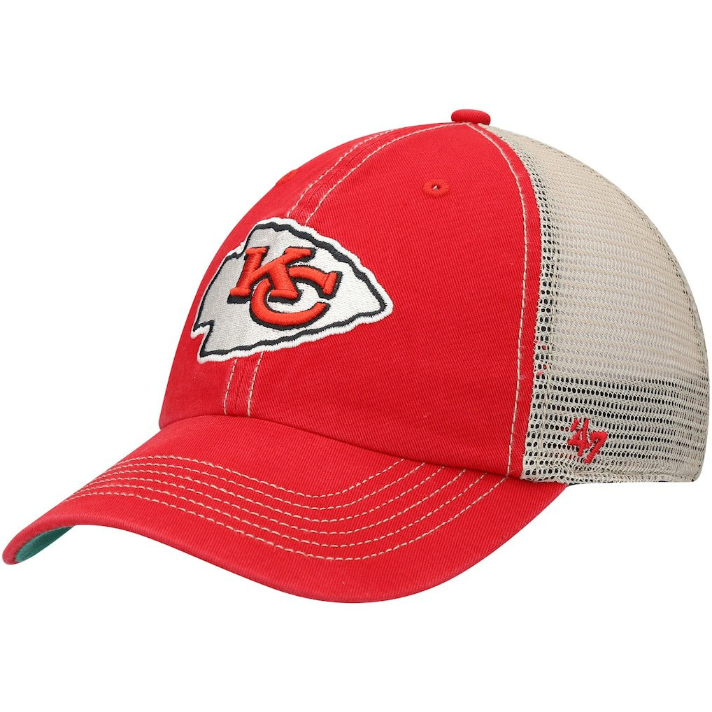 Kansas City Chiefs '47 Trawler Trucker Clean Up Snapback Hat Red/Natural - 47 brand